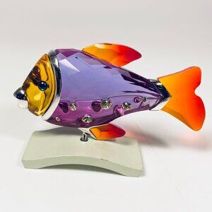 Swarovski Camaret Fish Crystal Paradise #626205 Retired STATUE FUCHSIA RAIN